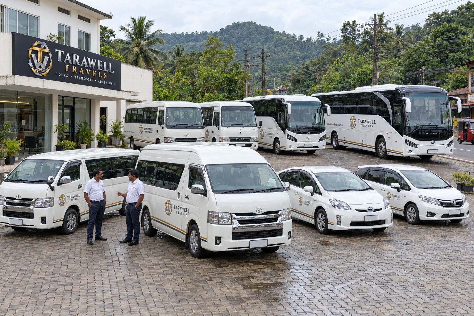 Tarawell Travels company-owned tourist vehicles